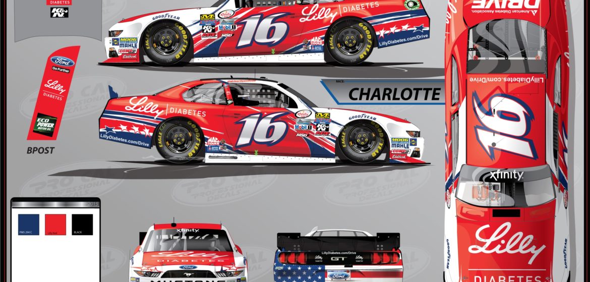 Reed and Drive to Stop Diabetes Honor Veterans with Charlotte Paint Scheme