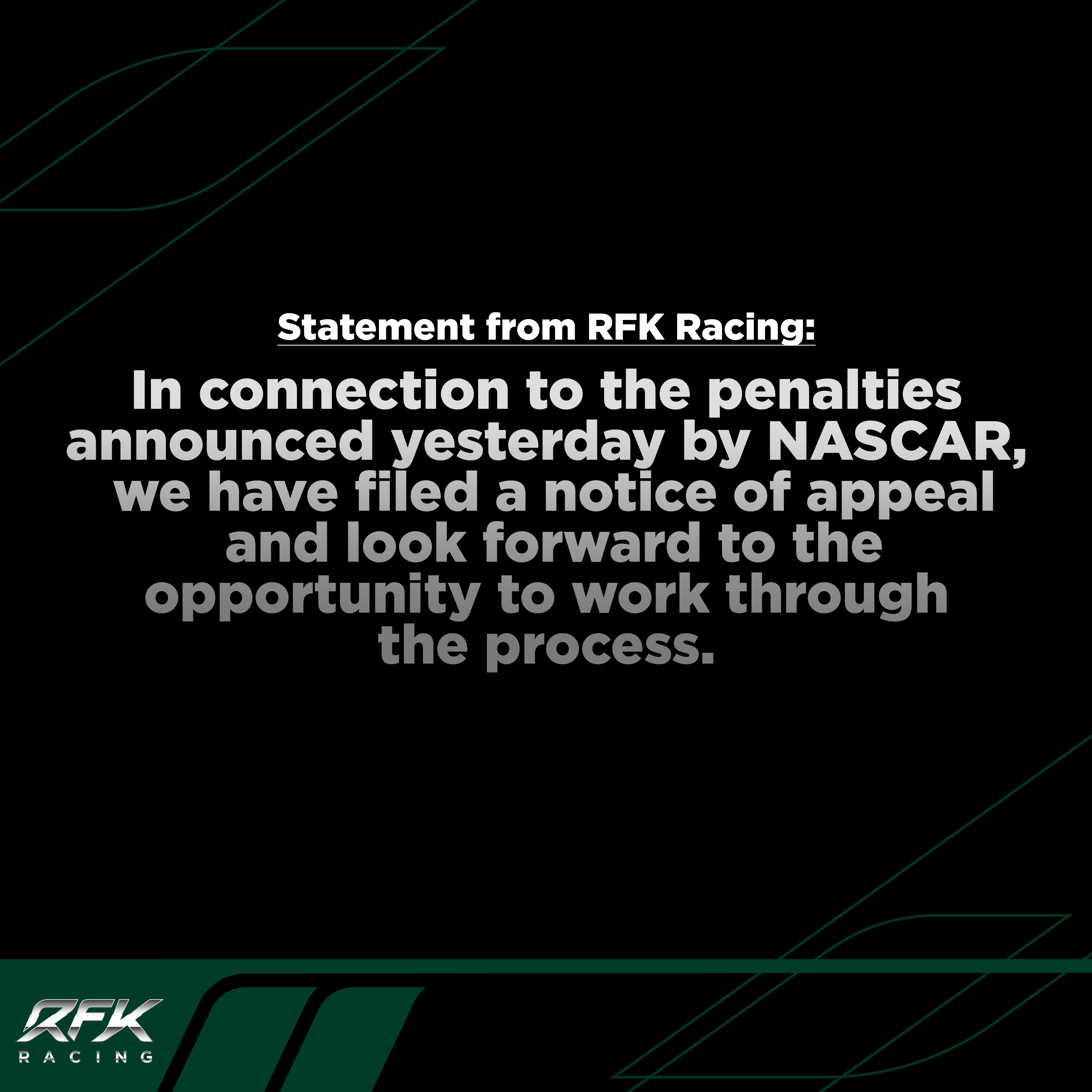 RFK Racing Statement