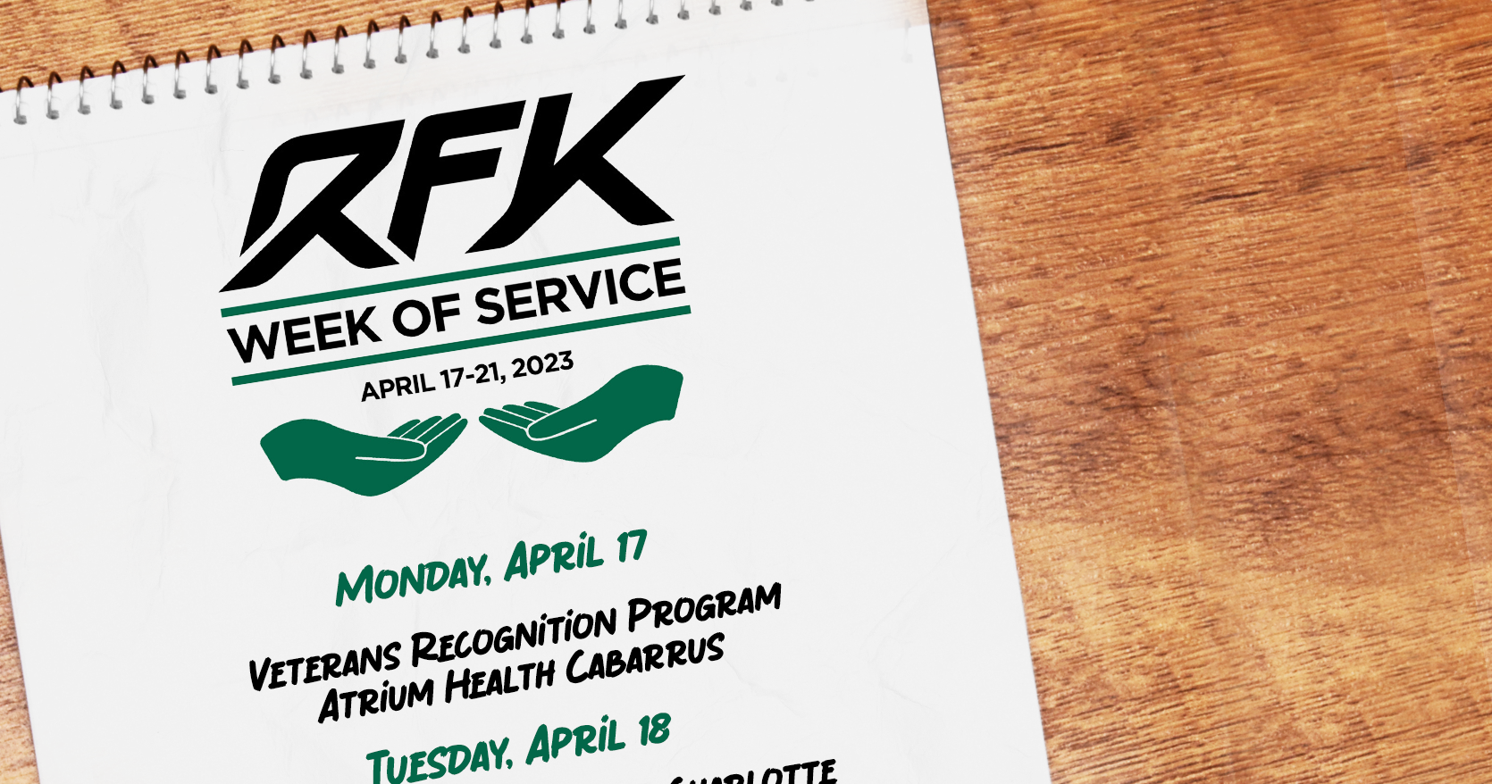 RFK Announces April 17 Week of Service Initiative; Highlighted by Team Built Habitat House