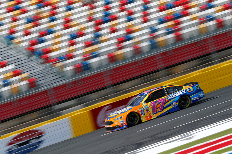 Stenhouse Jr. Drives SunnyD Ford to a 20th-Place Finish in Rain Delayed Race at Charlotte