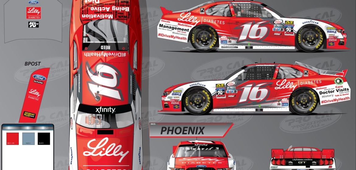Reed’s Mustang Features #IDriveMyHealth Paint Scheme