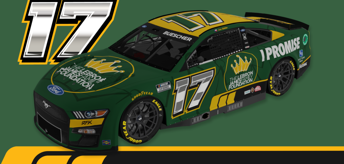 RFK Racing to Feature LeBron James Family Foundation on Chris Buescher’s No. 17 Ford for NASCAR Race at Michigan