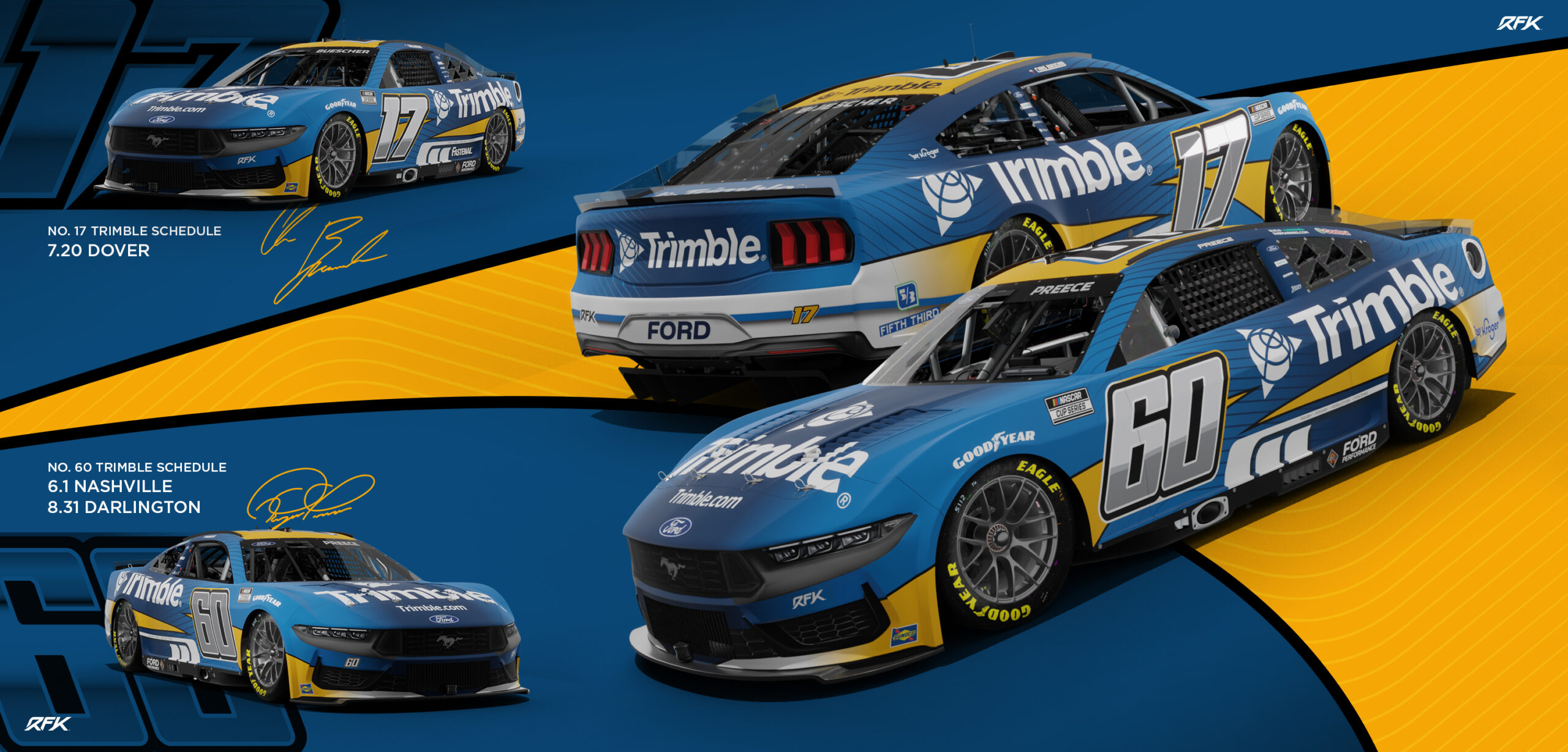 RFK Racing and Trimble Launch Multi-Year Agreement Starting with 2025 NASCAR Season